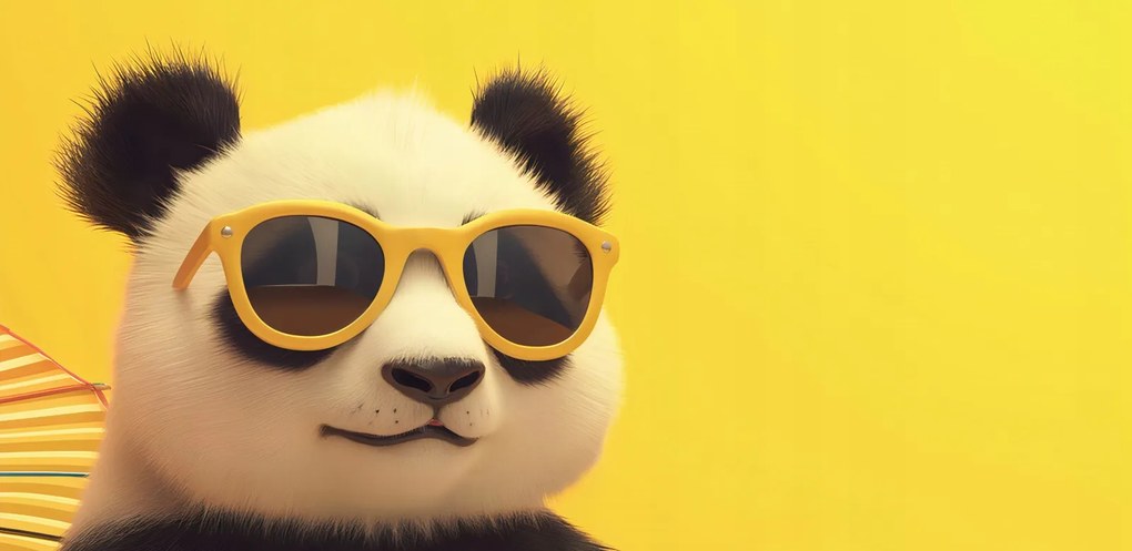 Poszter 91,3x44,5cm Panda ünnepi hangulatban