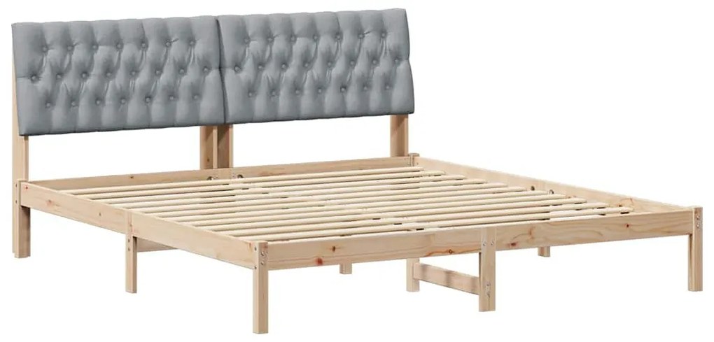 Ágykeret Kárpitozott Fejtámlával fejtámlával Barna 180 x 200 cm