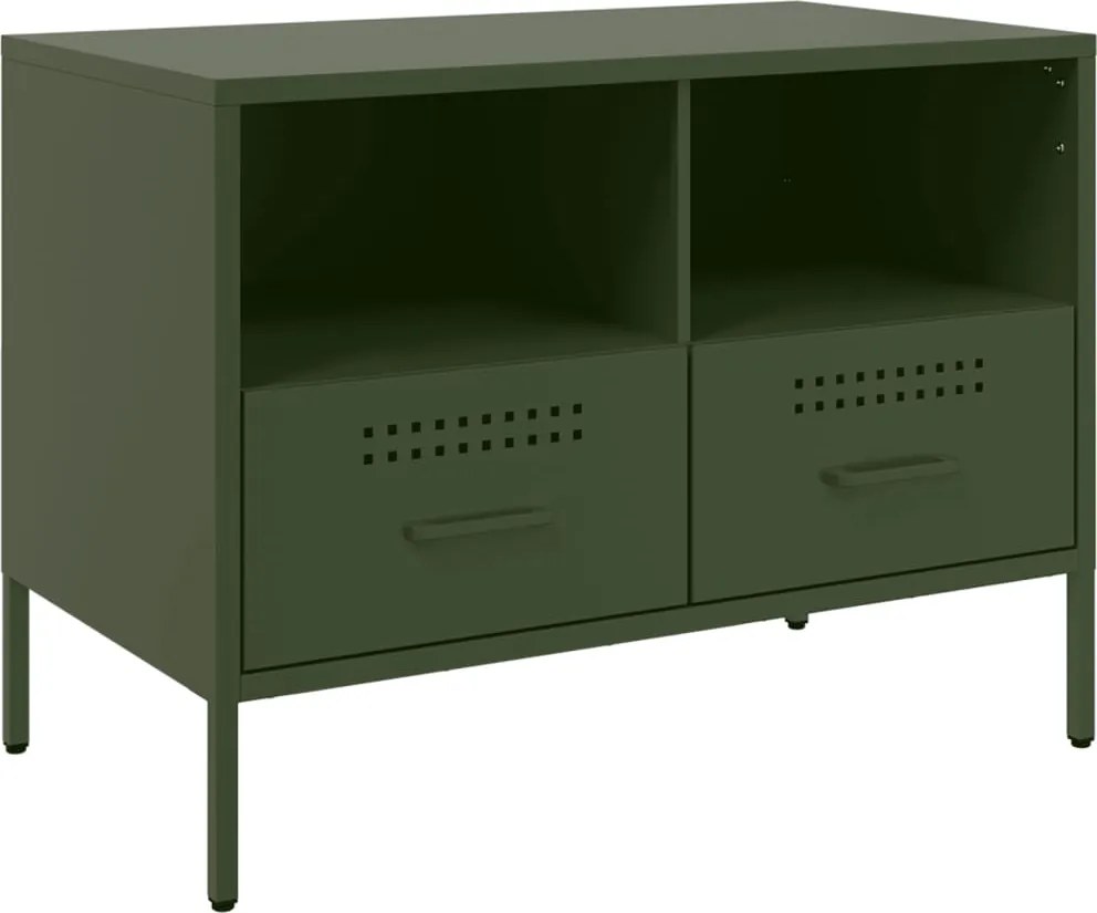 vidaXL olívazöld acél TV-szekrény 68 x 39 x 50,5 cm