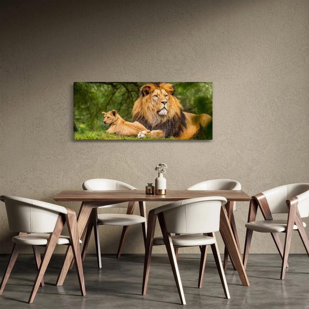 Oroszlánok képe (120x50 cm)