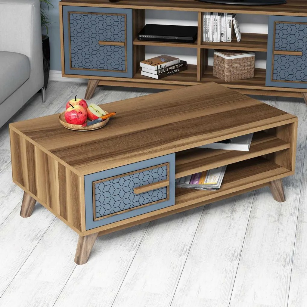 Ayla - Walnut, Blue