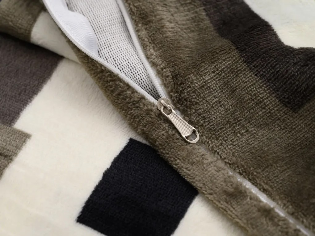 Mikroplüss ágyneműhuzat LUXOR fehér-szürke Ágyneműhuzat mérete: 70 x 90 cm | 140 x 200 cm