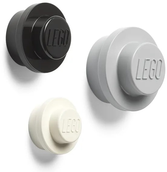 Věšák na zeď, 3 ks, více variant - LEGO szín: fehér, világoskék, rózsaszín
