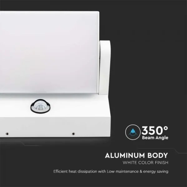 LED Kültéri fali lámpa érzékelővel LED/17W/230V 4000K IP65 fehér