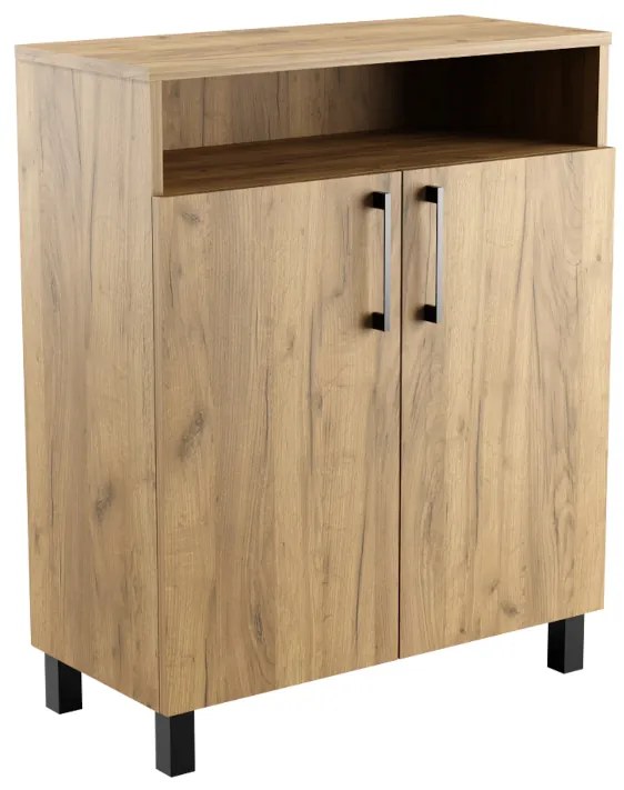 ERNA komód, 80x98x35, kraft tölgy