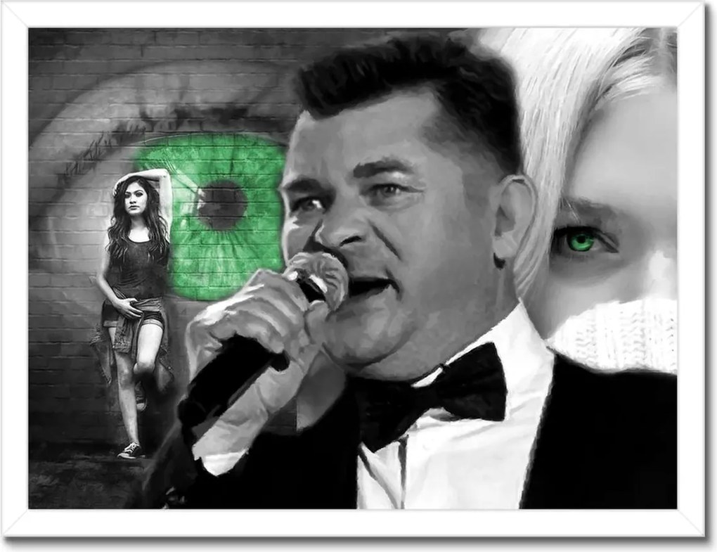 Poszterek keretben 40x30 Zöld szemek Zenek