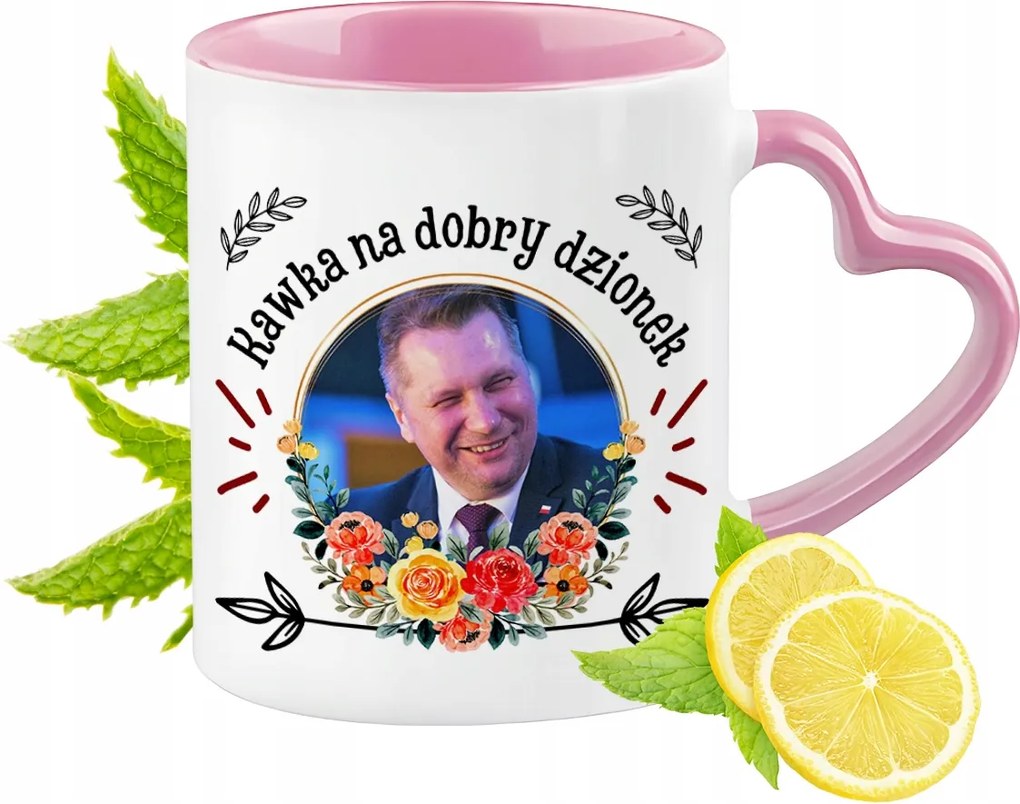 Fekete Rózsaszín Bögre Szív Alakú Füllel Kávé Ajándék