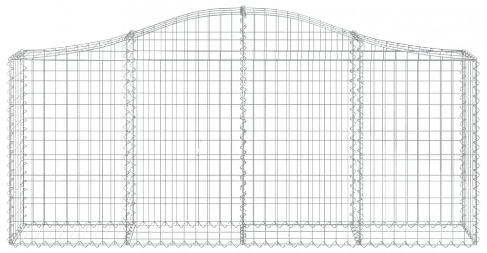 15 db íves horganyzott vas gabion kosár 200x30x80/100 cm