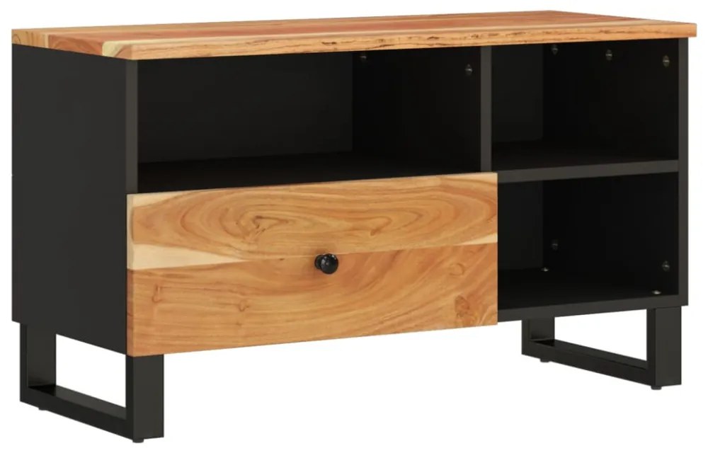tömör akácfa és szerelt fa TV-szekrény 80 x 33 x 46 cm