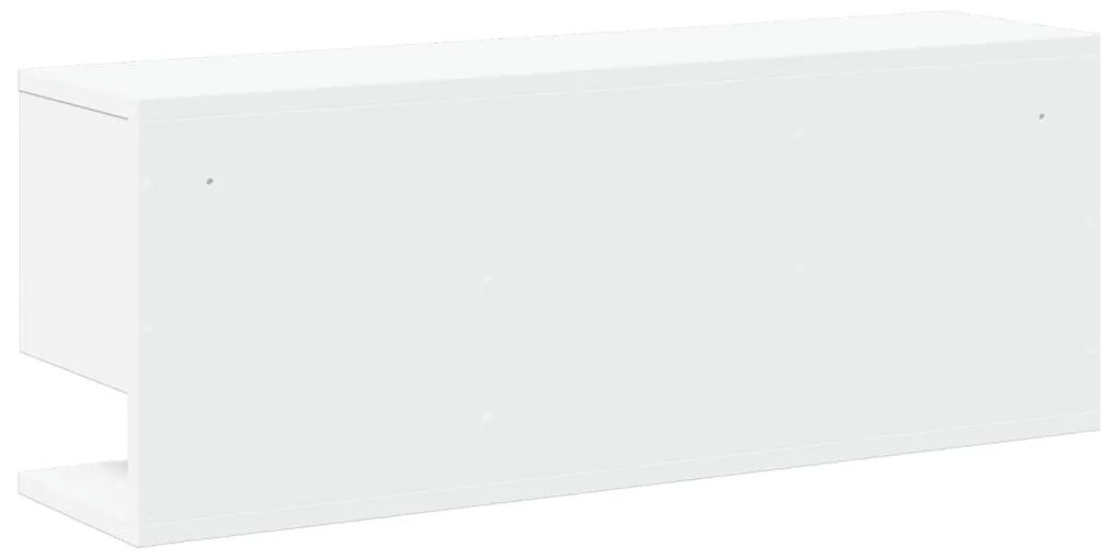 fehér szerelt fa faliszekrény 80 x 20 x 30 cm