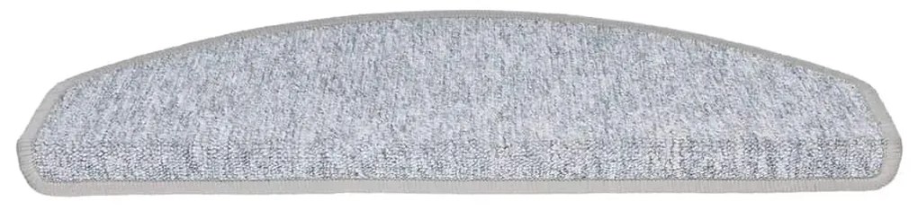 vidaXL 30 db világosszürke lépcsőszőnyeg 65x24x4 cm