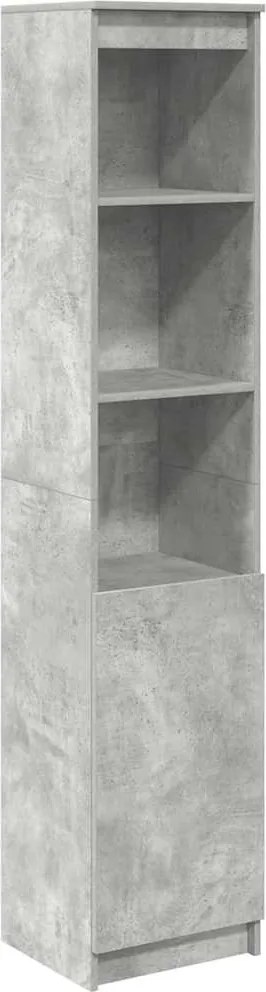 vidaXL betonszürke szerelt fa magasszekrény 37,5x35x180 cm