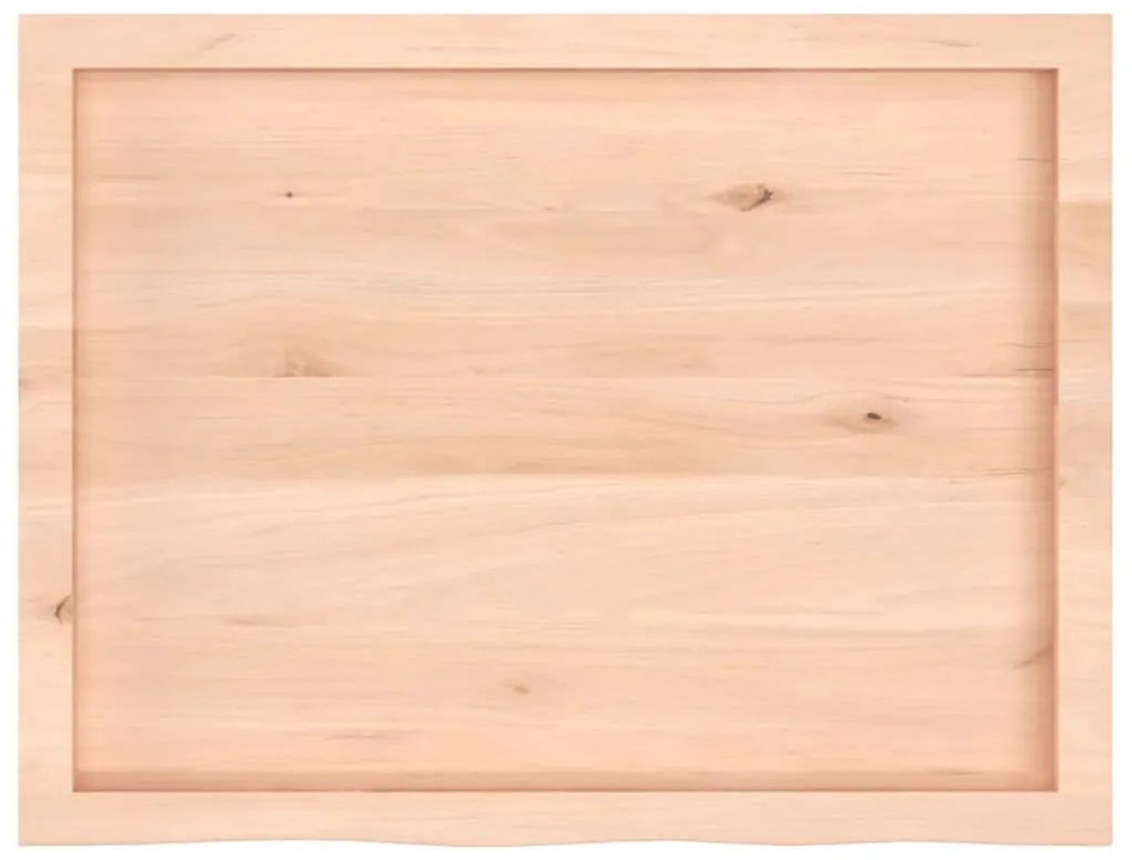 kezeletlen tömör tölgyfa fali polc 80x60x(2-4) cm