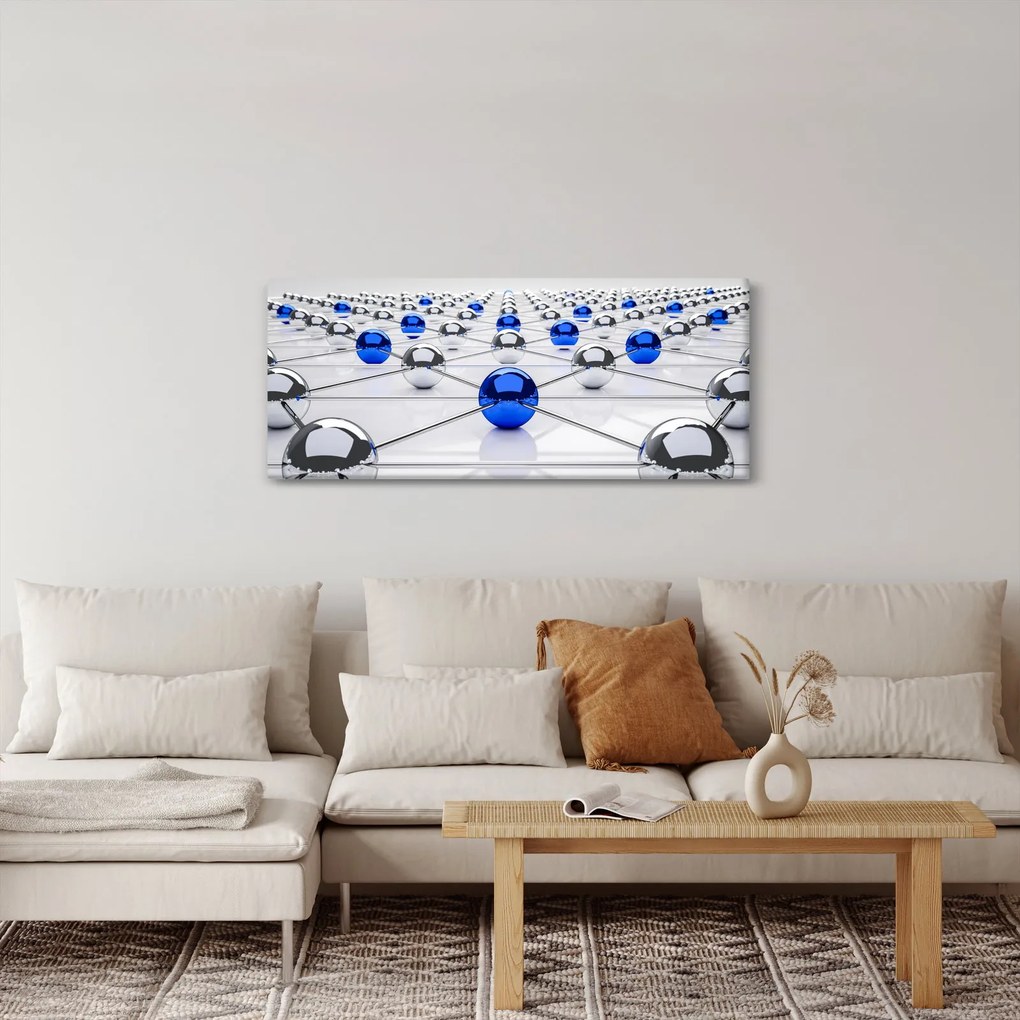 Összekapcsolt gömbök képe (120x50 cm)