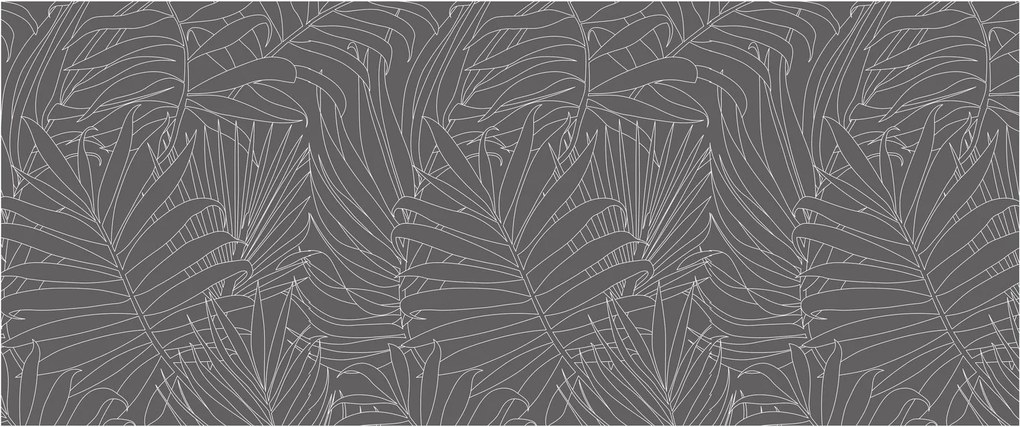 Kép - Szürke pálmalevelek (120x50 cm)