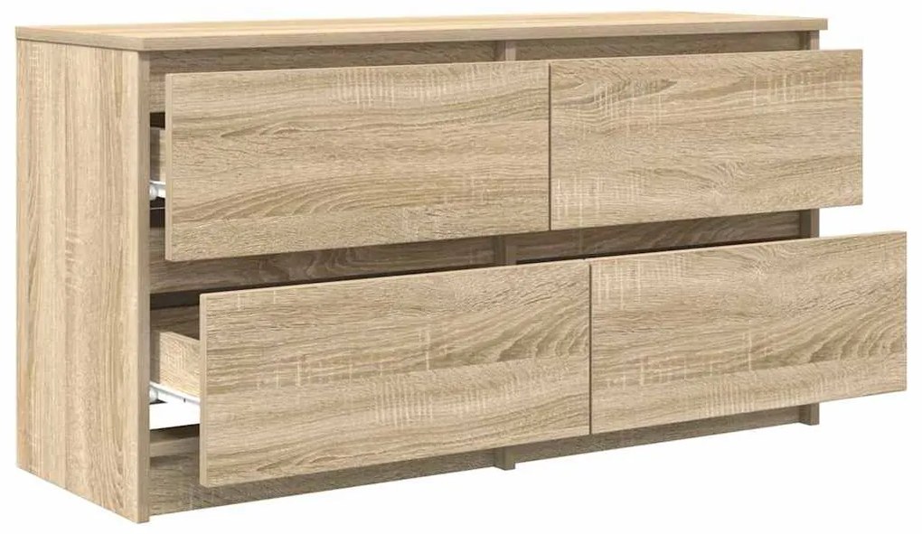 sonoma tölgy színű szerelt fa TV-szekrény 100x35x54 cm