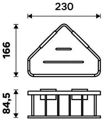 NIMCO Ki-14003-B-90 - Zuhany falipolc KIBO matt fekete/fehér