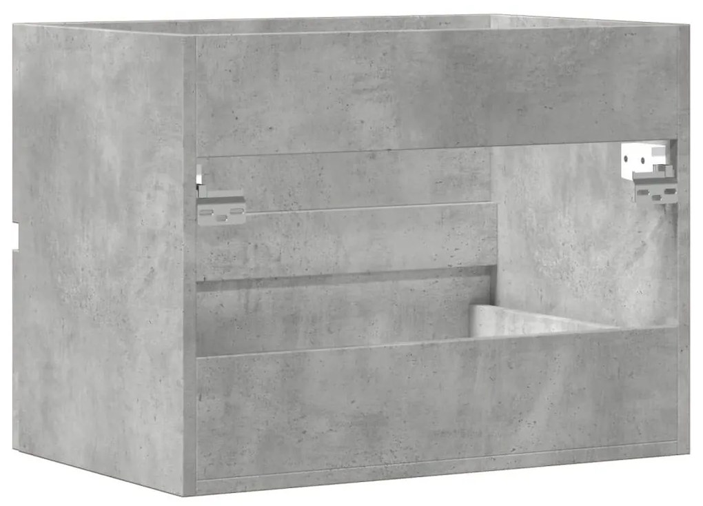 betonszürke szerelt fa fürdőszobaszekrény 60 x 38,5 x 45 cm