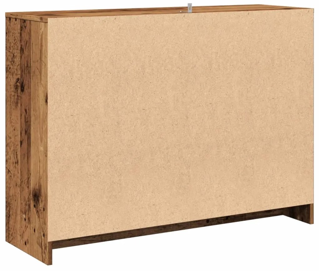 antik fa színű szerelt fa tálalószekrény 102 x 33 x 75 cm