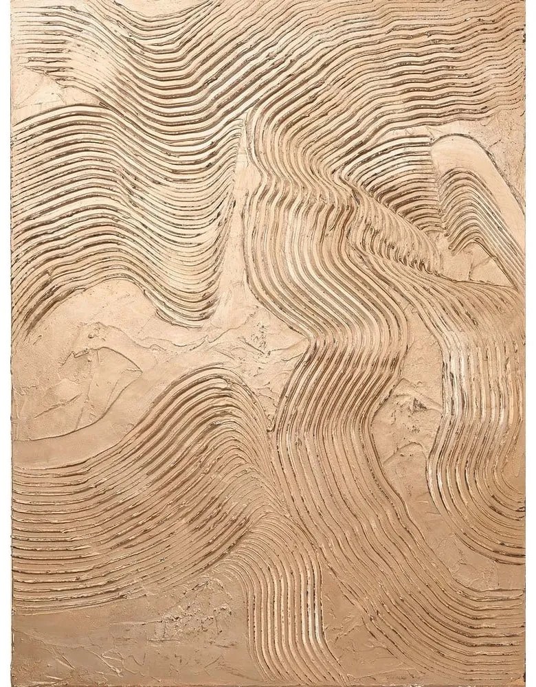 Kézzel festett kép 88x118 cm Metallic Brown – Malerifabrikken