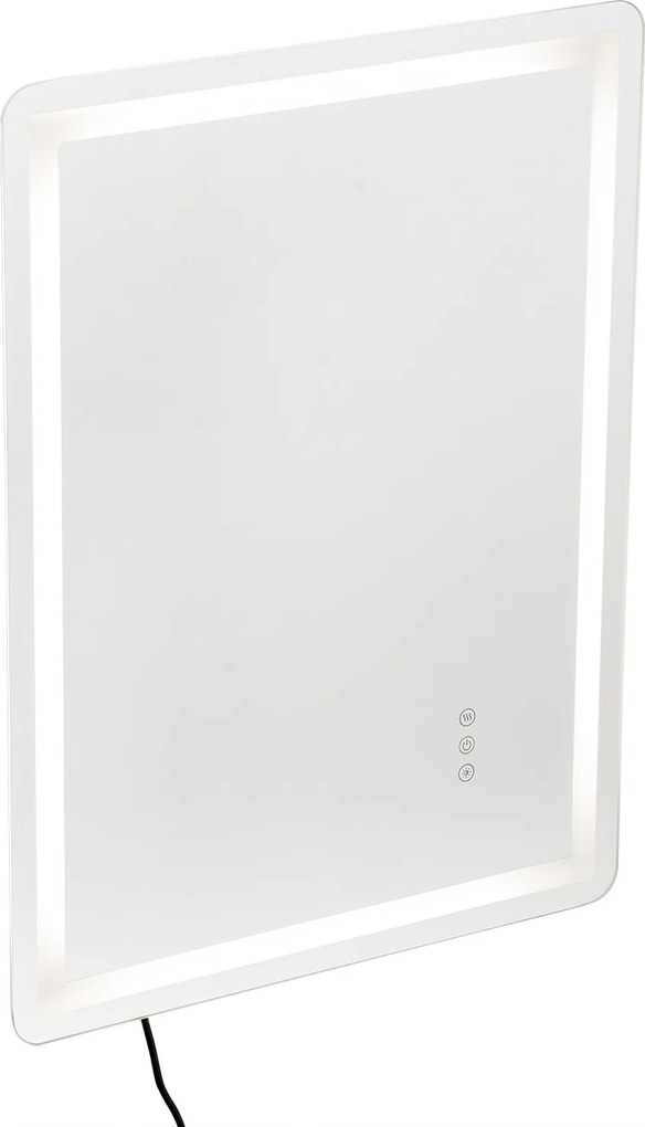 LED-es fürdőszobai tükör 60x80 cm háttérvilágítással és Anti-Fog funkcióval