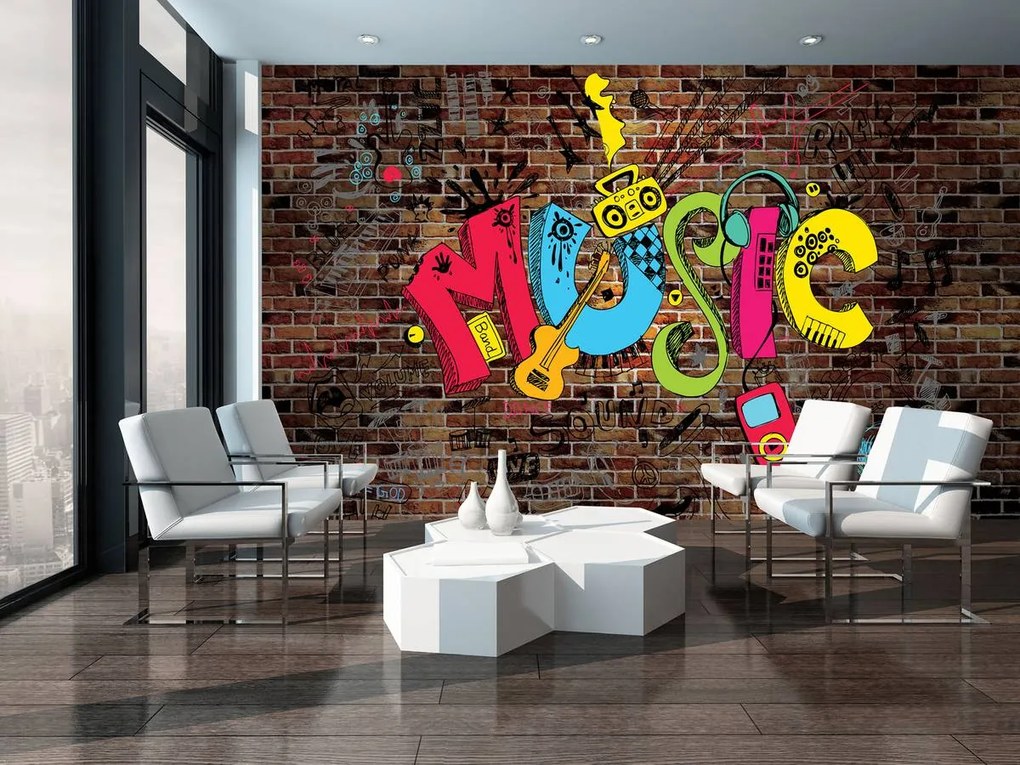 Fotótapéta - Graffiti - zene (152,5x104 cm)