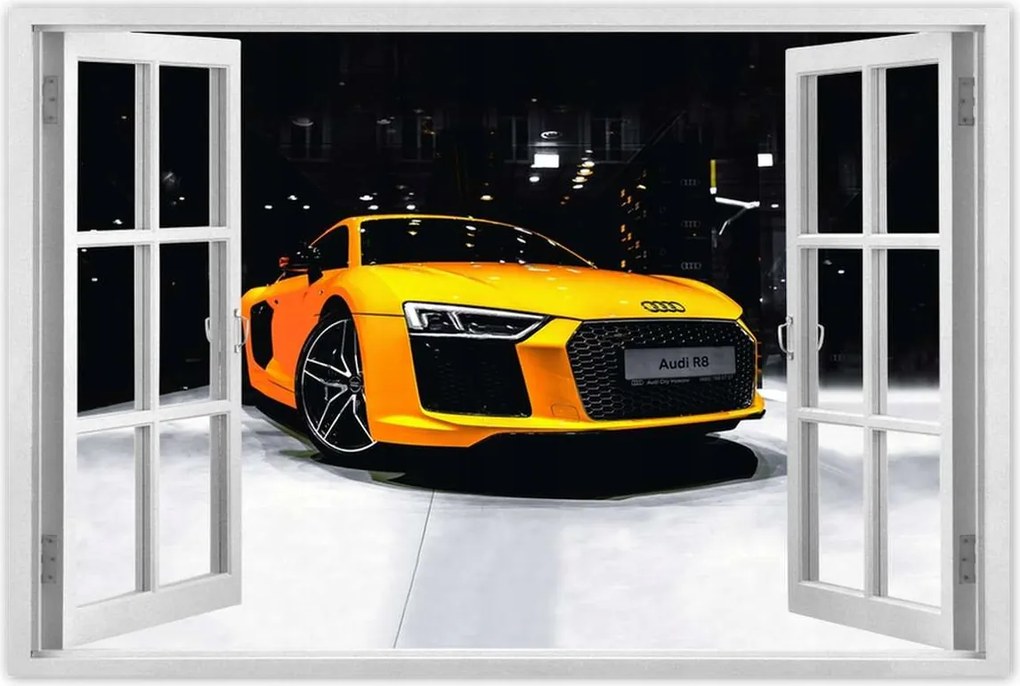 Poszter 60x40 Sárga Audi Audica R8