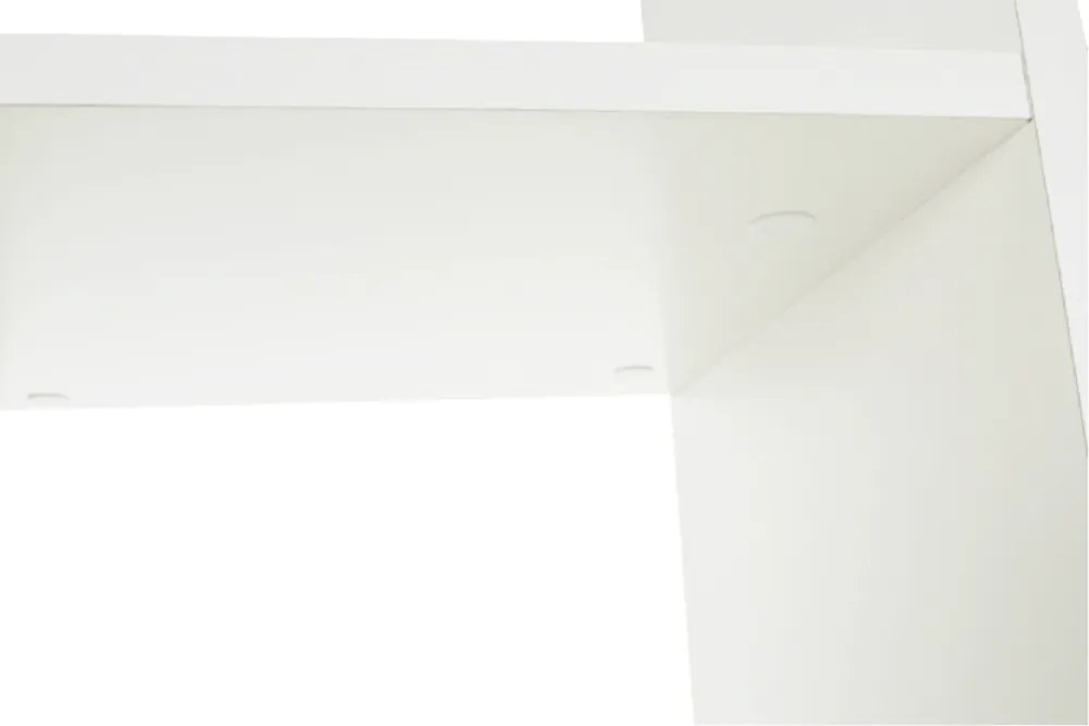 könyvespolc piramis, fehér, laminált DTD, NORAH