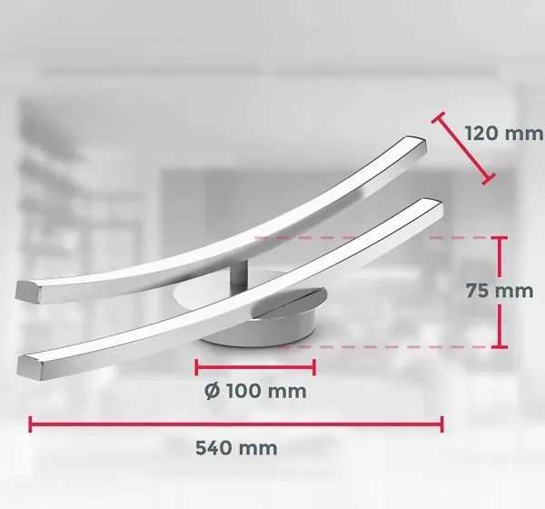LED mennyezeti lámpatest 2xLED/6W/230V fényes króm