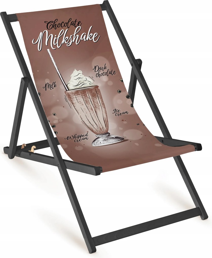 Fa Strand Napozóágy Chocolate Milkshake Strand Összecsukható Kerti