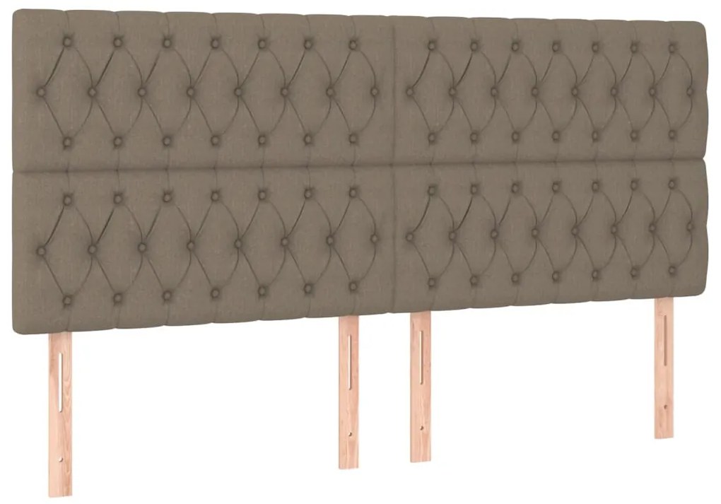 tópszínű szövet LED-es fejtámla 200x7x118/128 cm