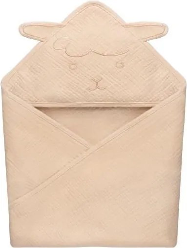 Lionelo - Gyermek kapucnis muszlin törölköző bézs cappuccino