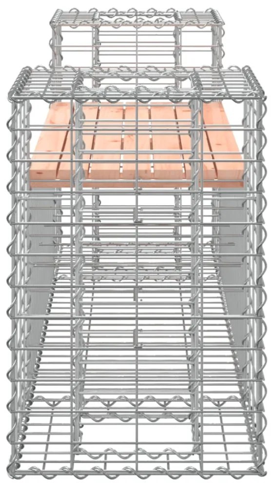 tömör duglászfenyő gabion kerti pad 183x41x60,5 cm
