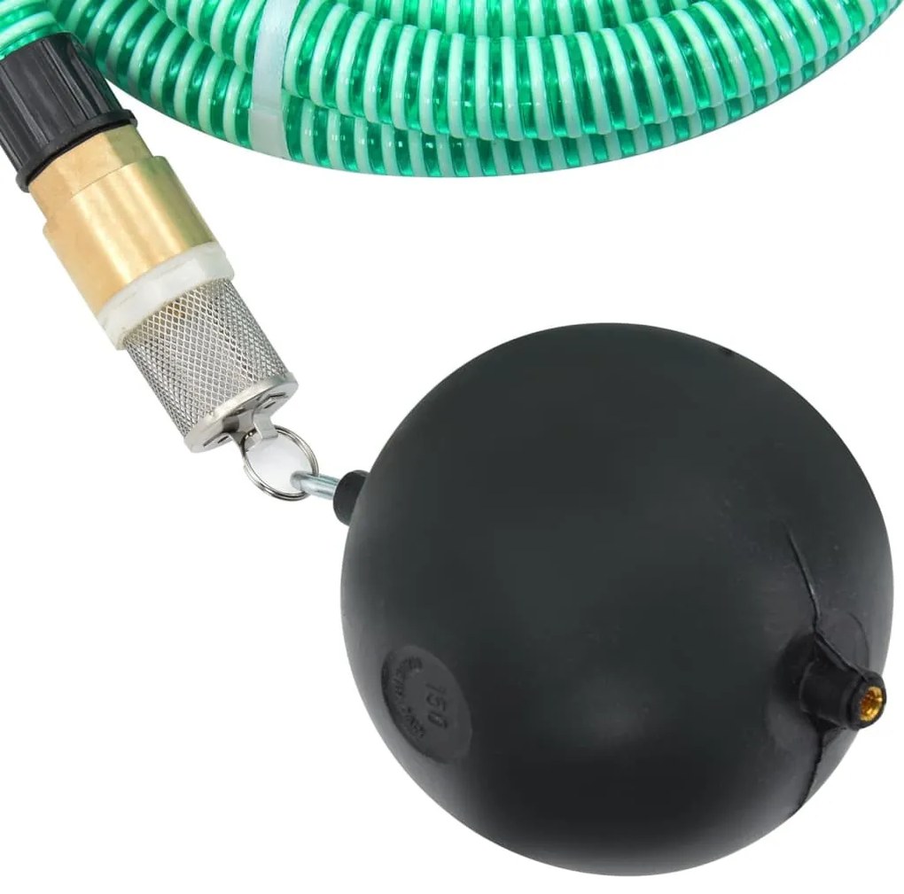 zöld PVC szívótömlő sárgaréz csatlakozókkal 1,1 4 m"