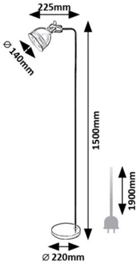 Rabalux 2243 - FLINT állólámpa 1xE27/40W/230V bézs