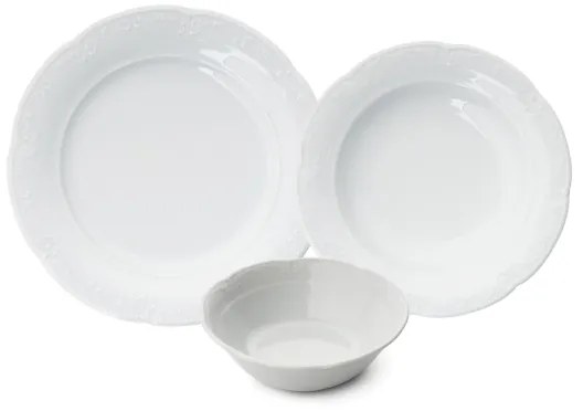 18 darabos fehér porcelán étkészlet