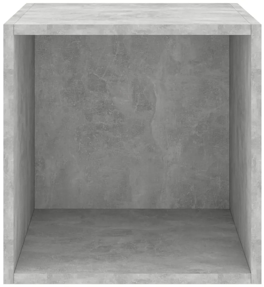 betonszürke szerelt fa fali szekrény 37 x 37 x 37 cm