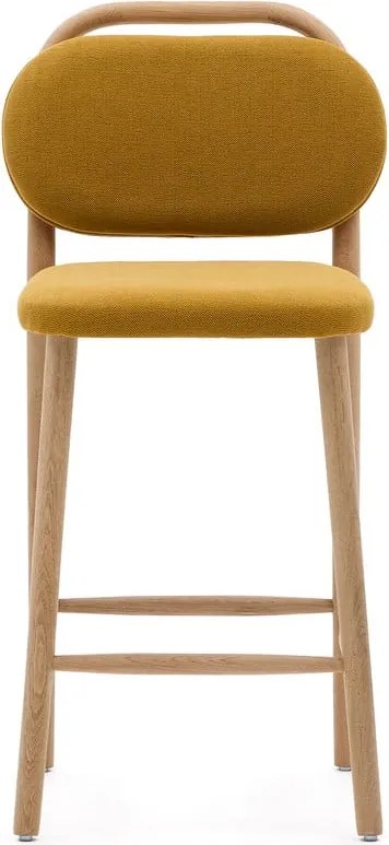 Mustársárga bárszék (ülésmagasság 66 cm) Helda – Kave Home