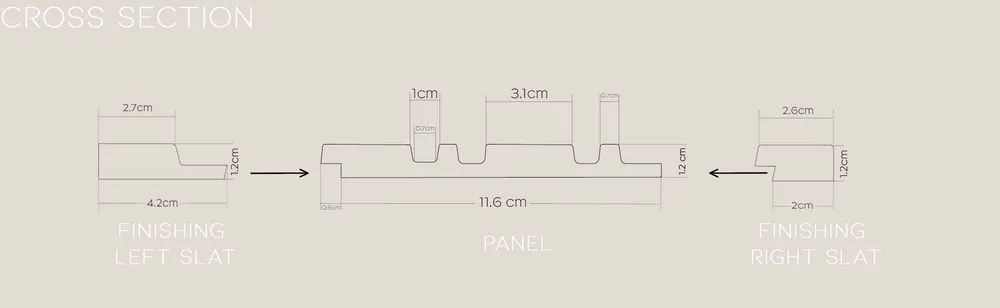 LAMELIO MILO Tölgy lamella falpanel 270 × 12,2 cm