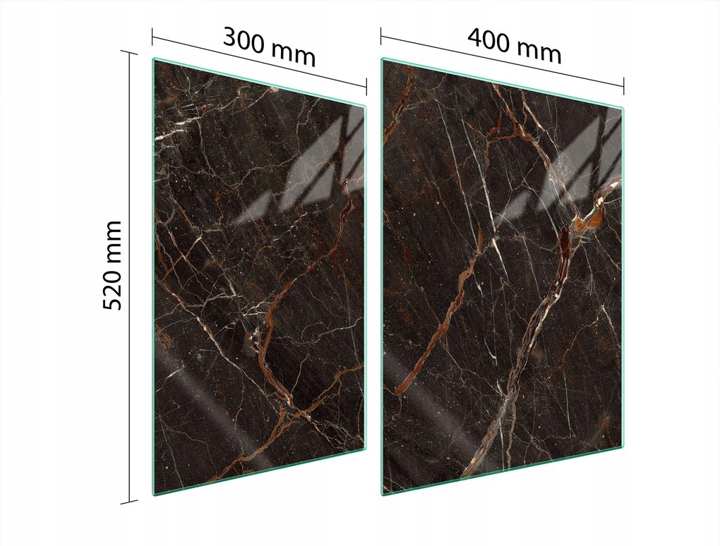 Üveg Tűzhelyvédő Főzőlap 70x52 Márvány Edzett Üveg