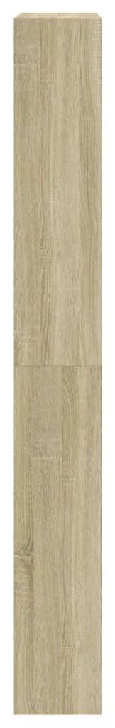 sonoma tölgy cipőszekrény 4 kihajtható fiókkal 80x21x163,5 cm