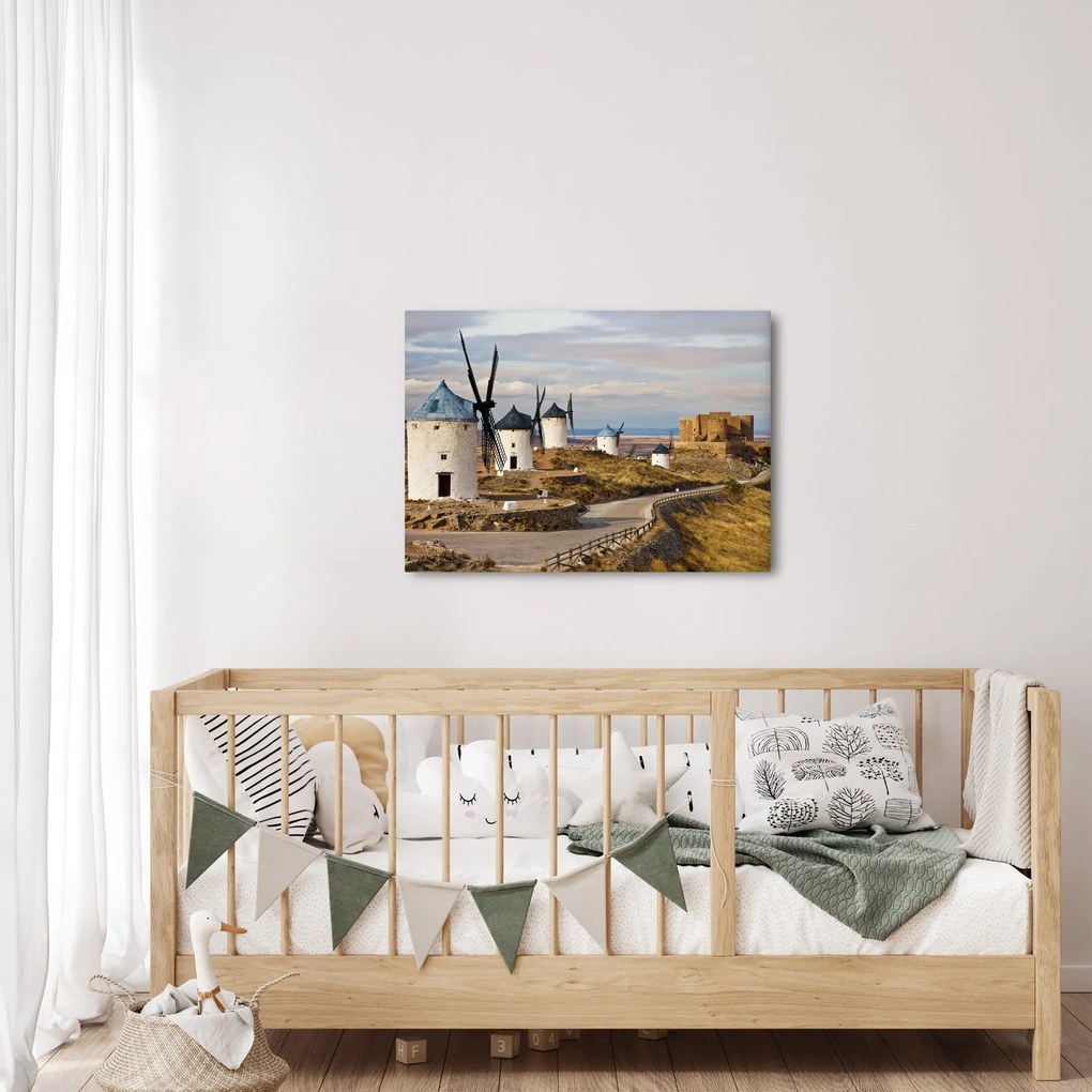 Kép - Consuegra szélmalmai, Spanyolország (70x50 cm)