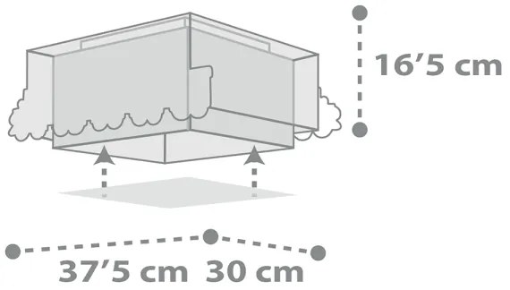 Dalber 63536 - Gyermek mennyezeti lámpa TRAIN 2xE27/60W/230V