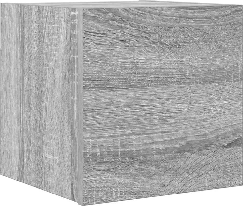 vidaXL szürke sonoma színű fali TV-szekrény 30,5 x 30 x 30 cm
