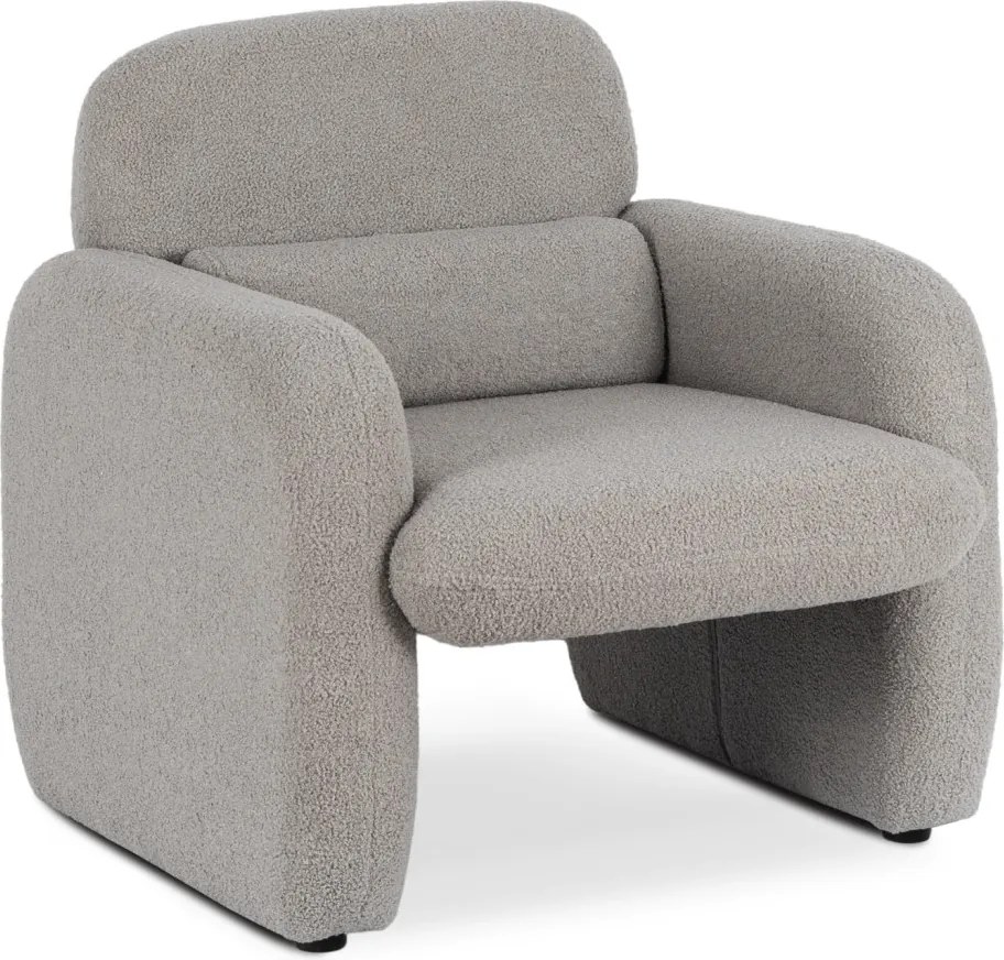 Pihenőfotel szürke színben, bouclé kárpittal TOGO
