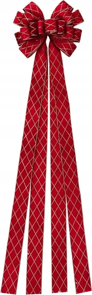 Nagy karácsonyi Kokárda, dekoratív díszkokárda, csúcsdísz karácsonyfára