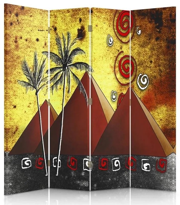 Gario Paraván Piramisok Méret: 145 x 170 cm, Kivitelezés: Klasszikus paraván