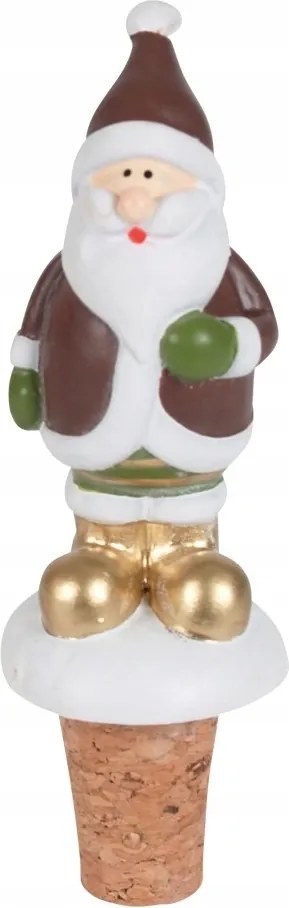 Karácsonyi többször felhasználható bordugó 10cm Mikulás, barna