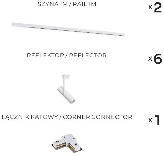 Zuma Line 3576 - LISA sínrendszeres spotlámpa 6xGU10/35W/230V fehér