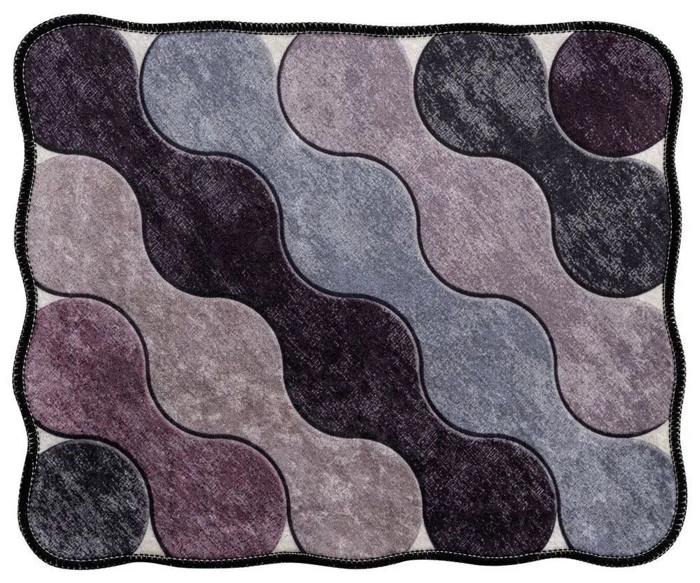 Fürdőszobaszőnyeg Szett (2 db) Circle - Purple